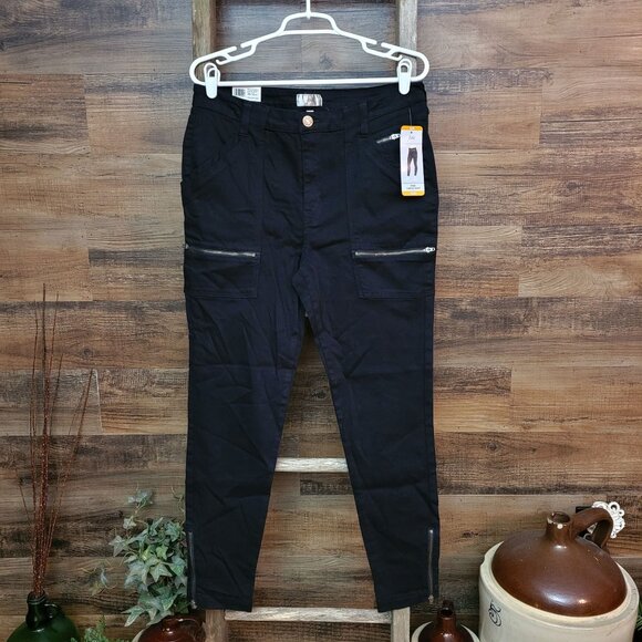 Joie Park Cargo Pants Contemporary Fit High Rise Size 12 Black NWT - Picture 1 of 11